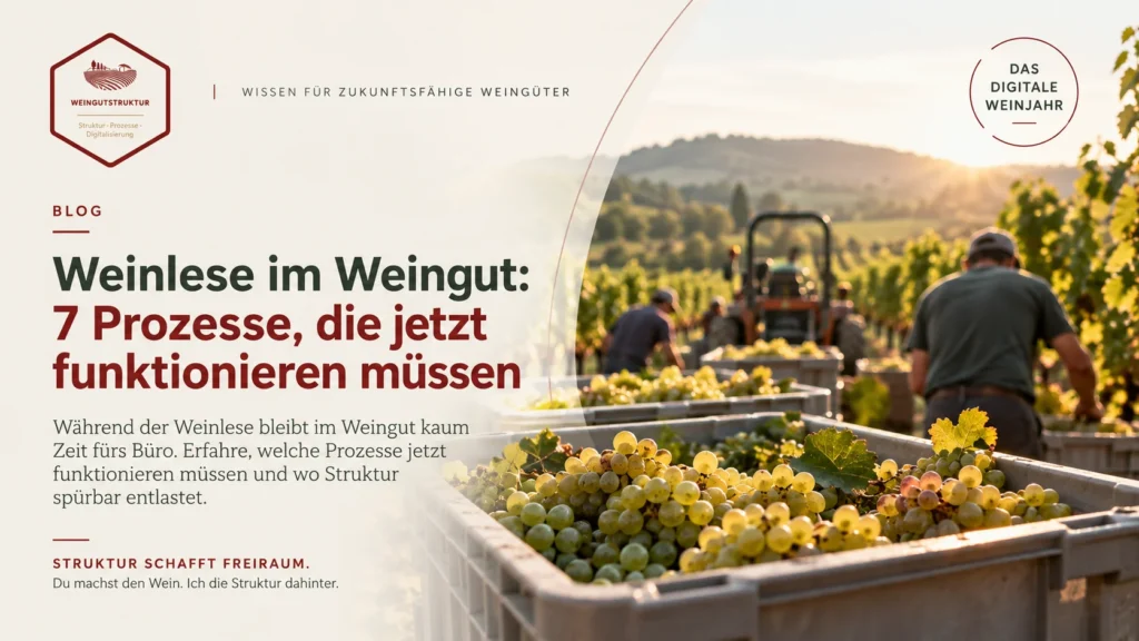 Weinlese im Weingut