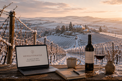 Winter-Setup Weingut
